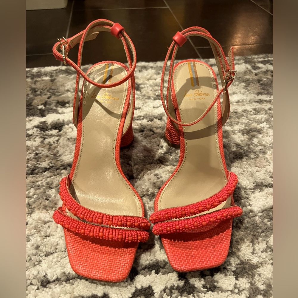 Beaded San Edelman summer sandals!